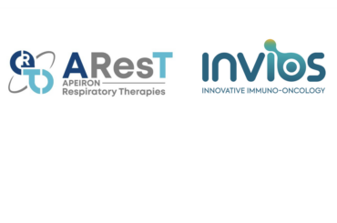 Logos of APEIRON Respiratory Therapies (AResT) a fully owned subsidiary of invIOs GmbH