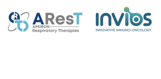 Logos of APEIRON Respiratory Therapies (AResT) a fully owned subsidiary of invIOs GmbH